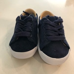 NWOT Janie and Jack Navy Blue Suede Sneakers